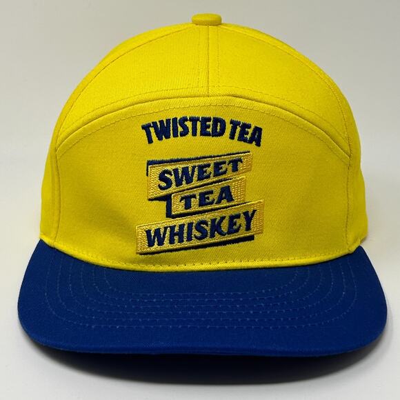 Twisted Tea Sweet Tea Whiskey Hat Cap Yellow Snapback Alcoholic Beverage Liquor - Picture 11 of 11